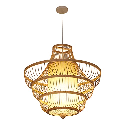 Chandelier bambou créatif pour décoration hôtel haut de gamme