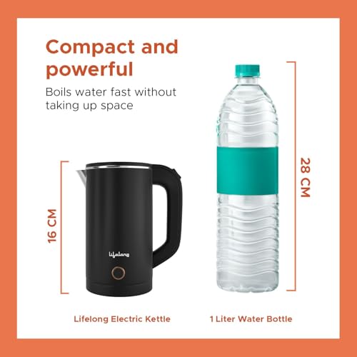 Lifelong Electric Kettle 0.8 Litre Black - Image 4