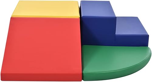 Miniatura 2 de Juego de espuma para escalar y gatear para niños pequeños, juego de juguetes de escalada de espuma suave y segura con escalera, bloque, rampa y