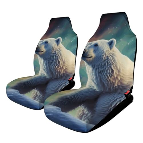 Housse de siège de voiture motif aurores boréales universelle pour protection auto