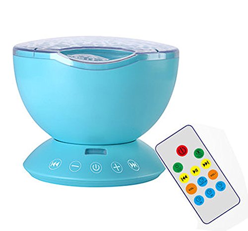 YK LED Star Light Projector Remote Version Océan Vidéoprojecteur Insert Projecteur d'étoiles de Carte TF USB 7 Couleur Mode éclairage Vidéoprojecteur sans Fil Rotatif Lampe de Projection