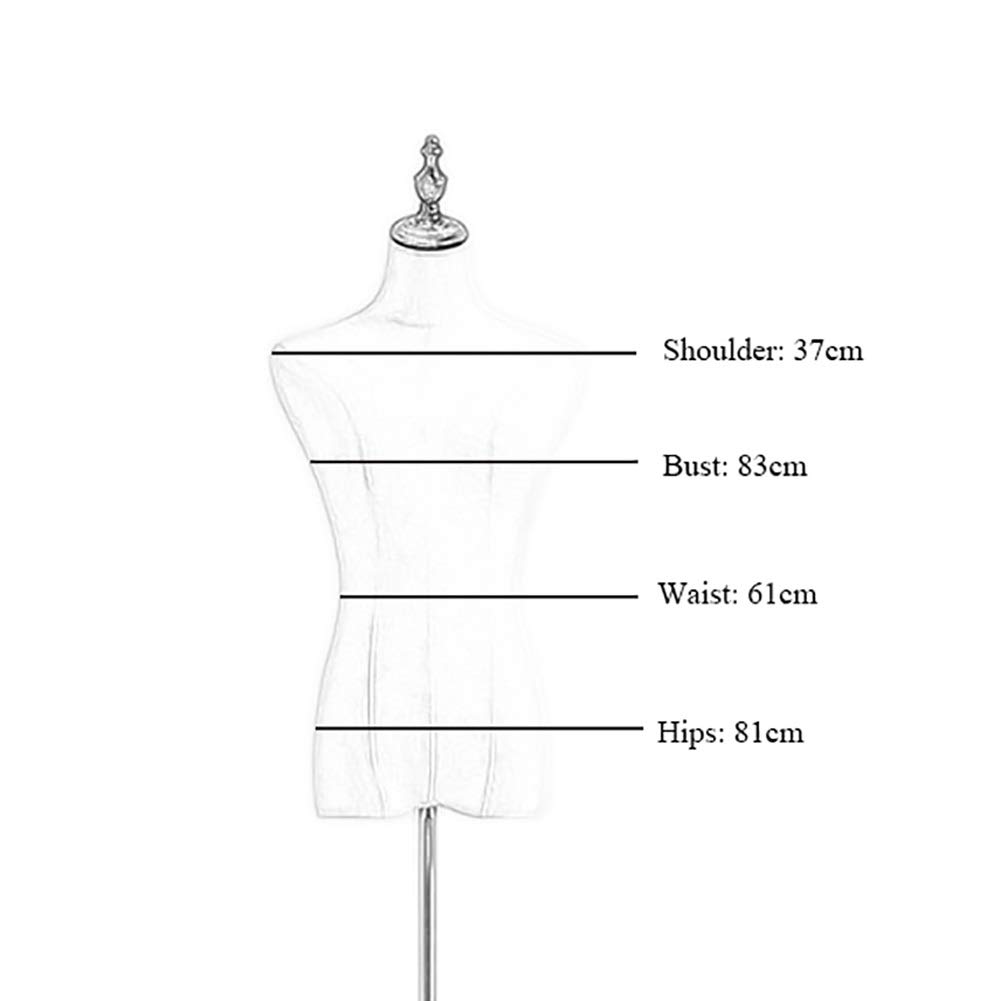 Manichino femminile per sartoria, cucito e esposizione di abbigliamento, manichino regolabile