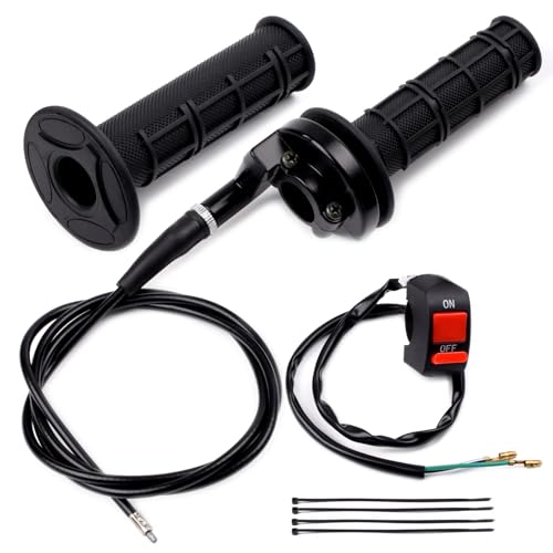 Riyitauto 7/8 22mm Twist Throttle Accelerator Soft Rubber Handle Grips,mini