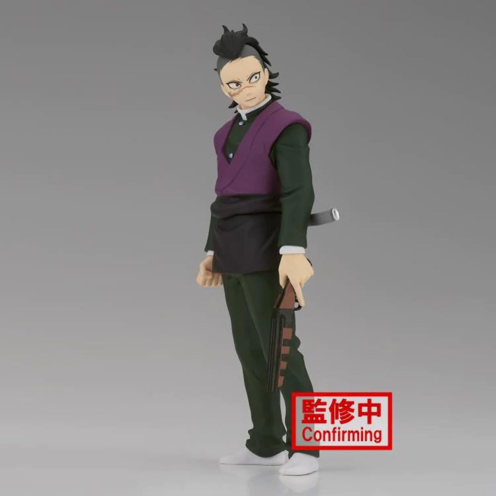 Banpresto Figura Q Posket Genya Shinazugawa - Demon Slayer, 14 Cm, PVC, Collezione Ufficiale