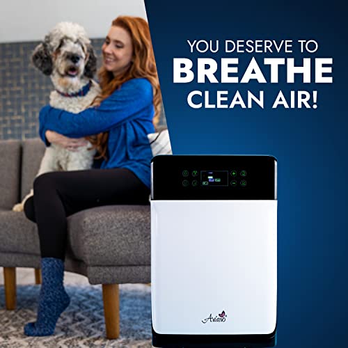Aviano Air Purifiers For Home (Up To 700 Sq. Ft Coverage)- Includes 2 Extra Washable Air Filters And Remote, Premium 7 Stage Air Filter Air Cleaner For Large Rooms, Quiet Air Purifier For Pets, Fresh Air Machine Removes Odors #TOP5