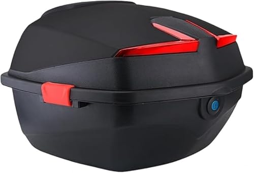 AZIEBAY自転車リアボックストップボックス、ユニバーサルキーロック付き、防水、防塵、あらゆる種類の車両に適し、高耐久性ABS素材、大容量、実用的、多機能、耐久性、ポータブル、安心してご購入ください。