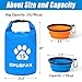 GPUSFAK Zip Roll Top Pet Food Storage Bag with Travel Bowl(96 Cup) - Dog Food Travel Bag Waterproof Kibble Container for Camping Road Trips Dog Boarding Weekend Getaways Machine Washable 15L Blue
