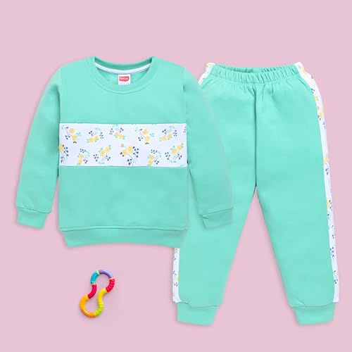 Image of LuvLap Baby Girls Full Sleeve Sweatshirt & Pyjama Set