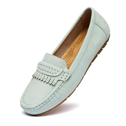 Image of Women's Business Loafers Work Casual Flats Shoes Lightweight Penny PU Leather Slip On Walking Shoes