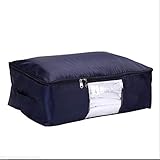 Zipvb Aufbewahrungsboxen Oxford Tuch Quilt Aufbewahrungstasche Bettboden Kleidung Aufbewahrungsbox feuchtigkeitsbeständig staubdicht Handtasche Großhandel Unterwäsche Socken Shoes60x40x25cm_Black