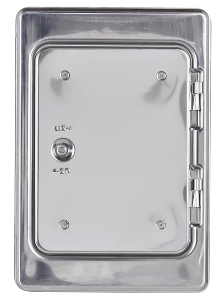 FIREFIX 2093/01 Kamintür Edelstahl V2A Nennmaß: 140 x 200 mm - Außenmaß: 230 x 290 mm