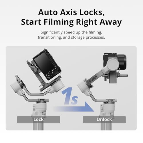 Close-up of the DJI RS 4 Mini's axis lock mechanism