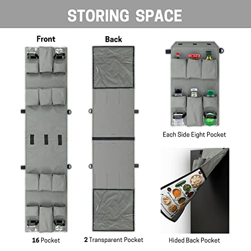 SWISSELITE Mini Fridge Caddy Organizer,Over the Fridge Storage