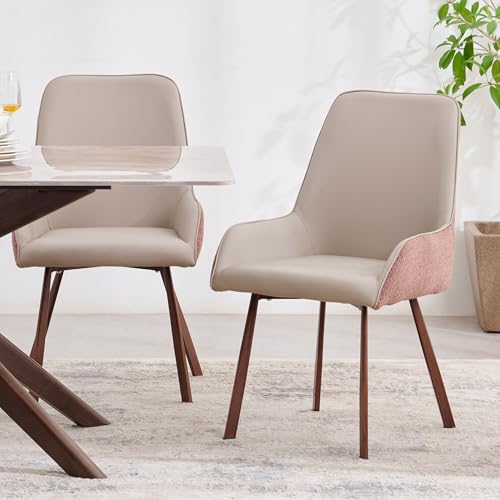 Home Centre | Dune | Metal | Dining Chairs | Beige | Set of 2 | 1 Year Warranty