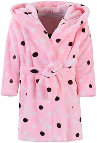Girls Robe,Cute & Fleece Hooded Robe With Belt for Girls, 12 Months - 18 Years