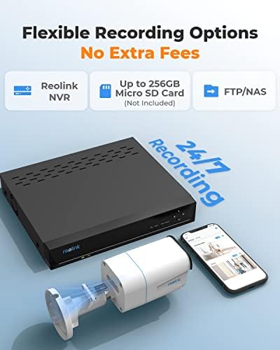 Reolink 4K PoE Security Camera with Smart Human/Vehicle Detection, 100ft IR Night Vision, IP66 Waterproof IP Camera outdoor Supports 24/7 Recording, Up to 256GB Micro SD Card, Time Lapse, 810A 2Pack