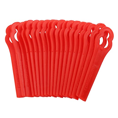 Image of 100 Pack Trimmer Blades Replacement, ABS Plastic Grass Trimmer Blades Compatible with FRT18A FRT18A1 FRT20A1 and Art 46155, Garden Weed Eater Cutting Blades