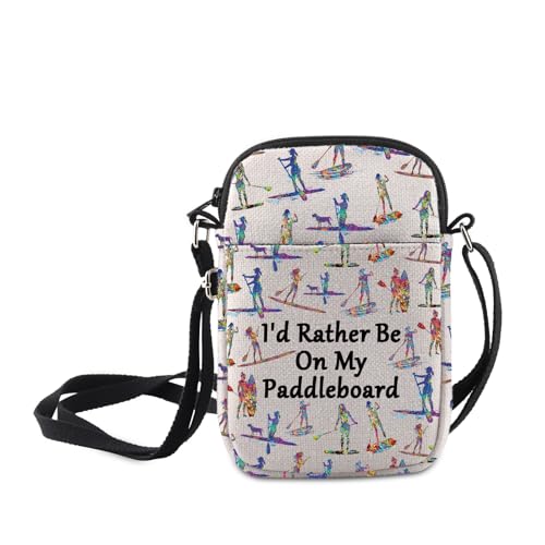 MNIGIU Funny Paddleboard Crossbody Bag I'd Rather Be On My Paddleboard Shoulder Bag Sup Lover Gift Sup Paddling Gift