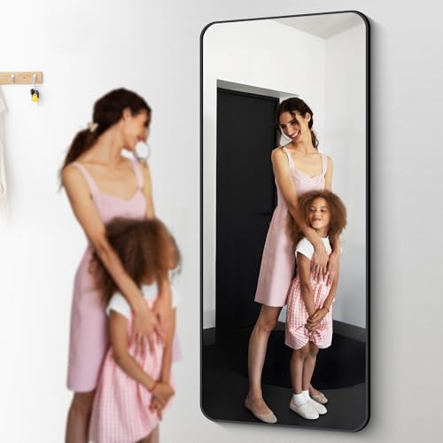 Image of DESBING 72 inch x 30 inchBathroom Mirror, Matte Black Wall Mirror with Metal Frame, Decorative Rectangular Vanity Mirror for Bedroom Bathroom Living Room Entryway (Horizontal /Vertical)