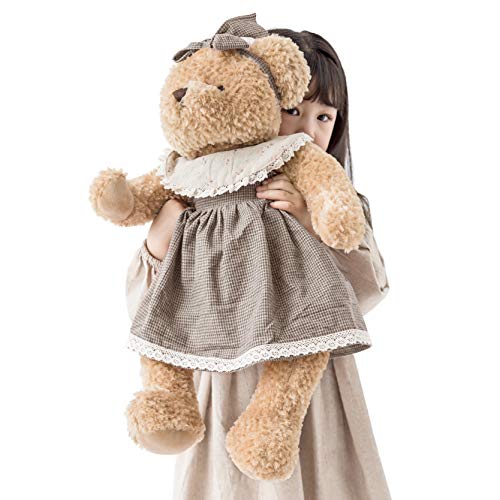 Image of Oitscute Big Baby Teddy Bear with Cloth Cute Stuffed Animal Soft Plush Toy 25" (Black&Brown)