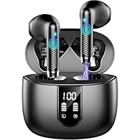 Bluetooth 5.4 Kopfhörer, In Ear Kopfhörer Kabellos Bluetooth 2025 Neu Kabellose Kopfhörer mit 4 ENC Mic, Noise Cancelling Ear buds 56Std Tiefer Bass, USB-C, IP7 Wasserdicht Sport Ohrhörer, LED-Anzeige
