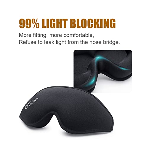 Antifaz para dormir para mujeres y hombres con venda acolchada y diseño ergonómico 3D 3