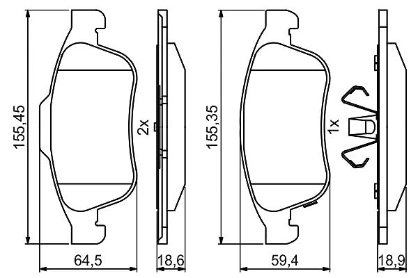 Plaquettes de frein avant Bosch BP2000 pour stopper bruits et sifflements