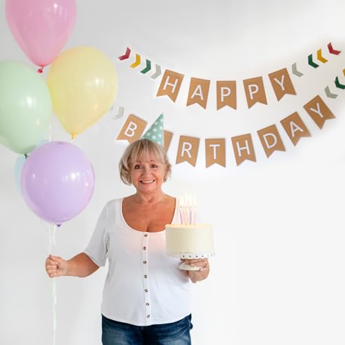 Image of Pastel Balloons Latex Pastel Birthday Decorations 30 Pack 18 inch Round Helium Multicolor Macaron Rainbow Decor for Birthday Rainbow Party Baby Shower Wedding Easter Balloons Decorations
