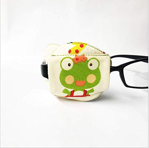 100% Pure Cotton Amblyopia Cute Cartoon Eye Patch for Glasses Lazy Eye Amblyopia Strabismus Treat Eye Patches for Children Kids (Left Eye)