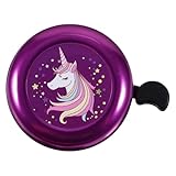 Unicorn Bike Bell, Bike Bell for Girls, Purple Pink Bike Bell for Bicycle Scooter Bike Accessory