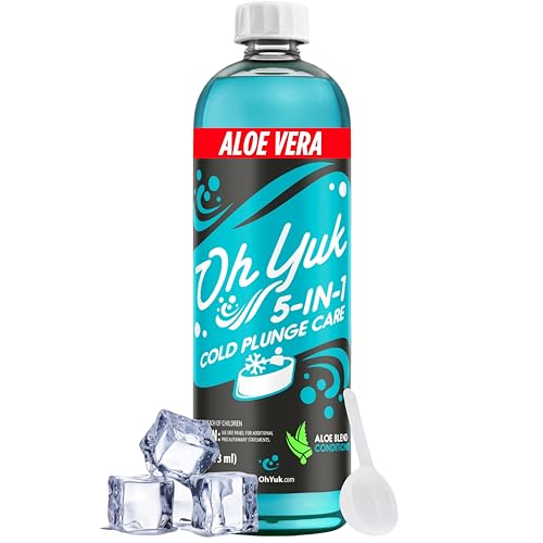 Oh Yuk 5-in-1 Cold Plunge Water Treatment Cleaner Clarifier Conditioner Combats Odors Deodorizes Premium Cold Tub & Ice Bath Care Works with All Cold Plunges with Filter Systems 32 Uses