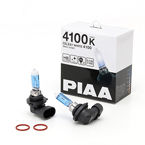 PIAA ヘッドランプ/フォグランプ用 ハロゲンバルブ HB3/HB4/HIR1/HIR2 4100K セレストホワイト 車検対応 2個入 12V 55W(115W相当) 安心のメーカー保証1年付 HX607