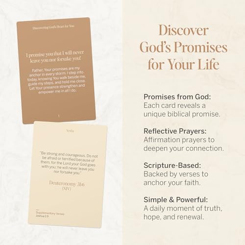 Image of Yesha 52 Heavenly Promises Pocket Bible Verse Cards | Discovering God's Heart for You | Compact Christian Affirmation Cards for Daily Devotional Prayer | Premium Pocket-Size Faith Gift for Men & Women