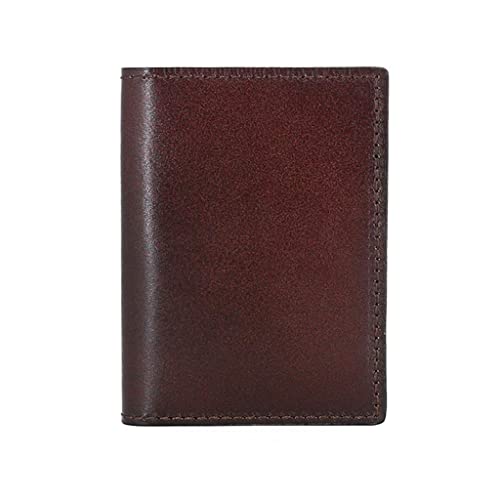 Men's Small Card Holder Wallets Mini Bifold Coin Pocket Purse Minimalist Front Pocket Wallet,Wallets,Leather Wallet(Black Brown)