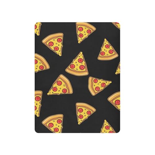 Image of Pizza Black Fitted Crib Sheet for Boys Girls Baby Pack n Play Sheets Fitted for Girls Boys,39 x 27 in