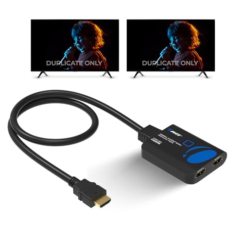 OREI 4K HDMI Splitter 1 in 2 Out 4:4:4 8-bit - HDCP 2.2, 18 Gbps, 4K@60Hz HDMI...