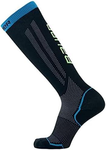 Bauer Hockey Performance Skate Sock, Tall (X-Large, Black)