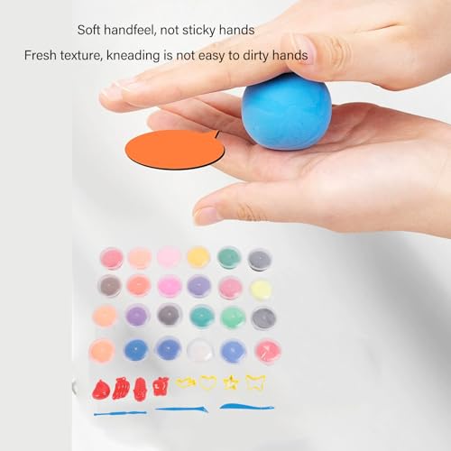 Conjunto de Argila Seca Ao Ar, Argila de Modelagem DIY Com Ferramentas de Escultura Argila Colorida