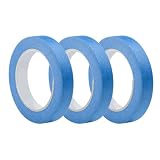 MKEAWWU 3 Rollen Masking Tape Blau Fine Line 5+8+10Mm X 50M - Selbstklebendes Zierstreifenband Für Auto Schule Heimwerker