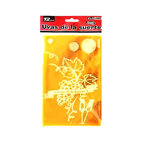PLUS HOME BOLSA UVAS DE LA SUERTE 10X20CM 4 COLORES SURTIDOS(PACK DE 2 PAQUETES CONTIENE 24 BOLSITAS)