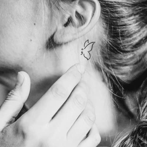 Inkster® Semikolon Schmetterling Tattoo |...
