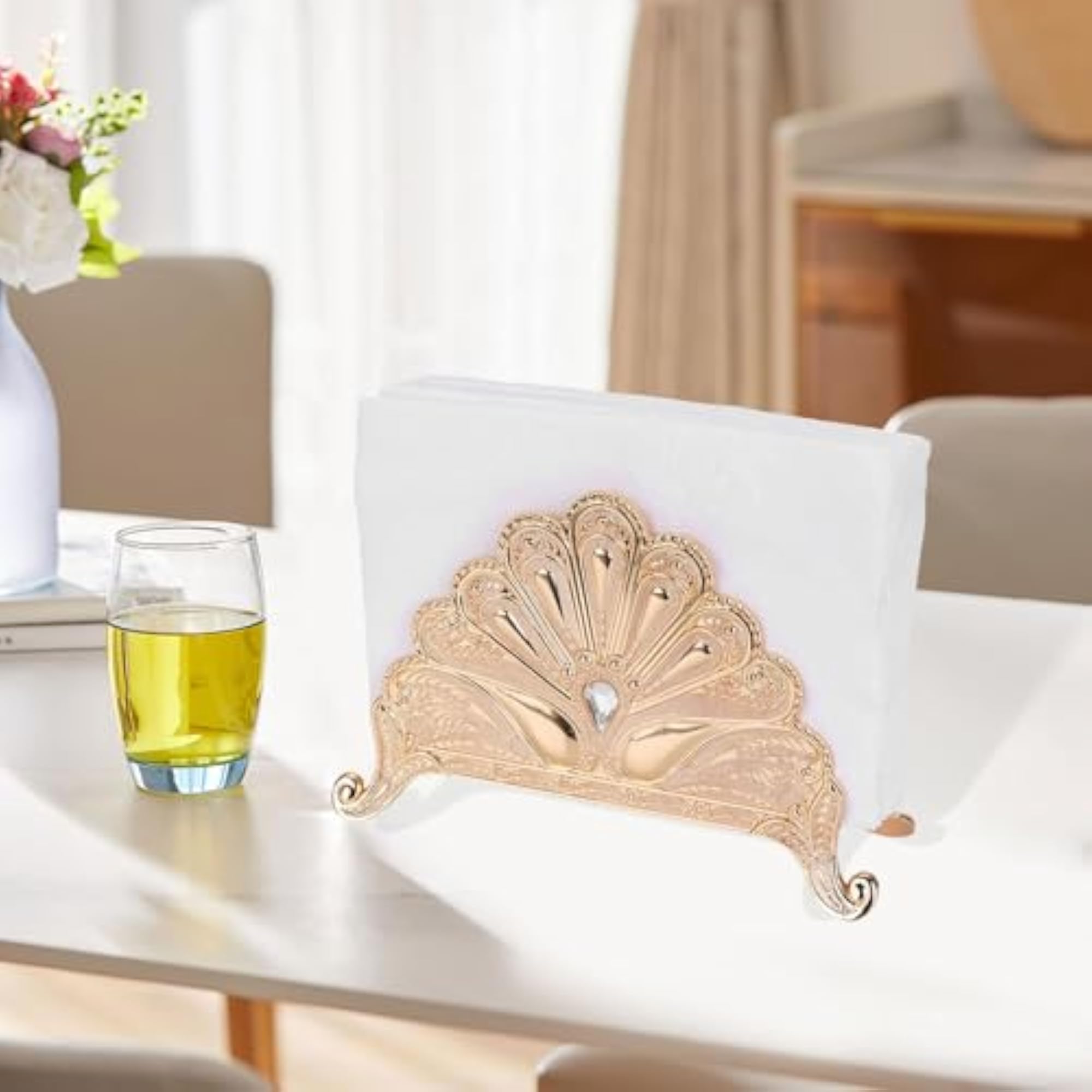 Freestanding Simple Paper Towel Rack for Kitchen Tabletop