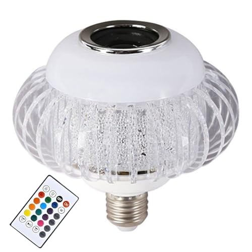 Muuookka Ampoule LED RGB Musicale avec Télécommande et Bluetooth pour Enceintes Bluetooth Intelligentes