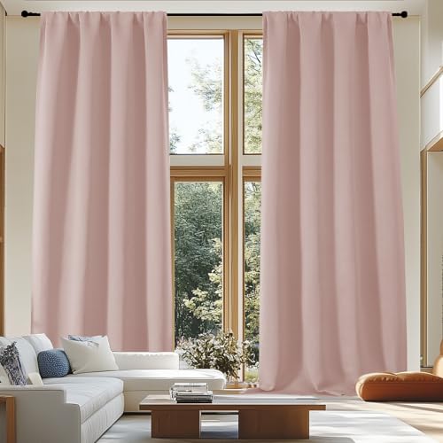 Simplebrand Blackout Extra 10ft Curtains for Patio 120 Inches Long