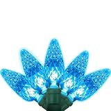 AIDDOMM 70 Counts C6 LED Christmas Lights - 35.5ft Aqua Christmas Lights Outdoor, Aqua String Lights Indoor, Commercial Grade Aqua Christmas Lights Outdoor Waterproof for Party, Outside, UL