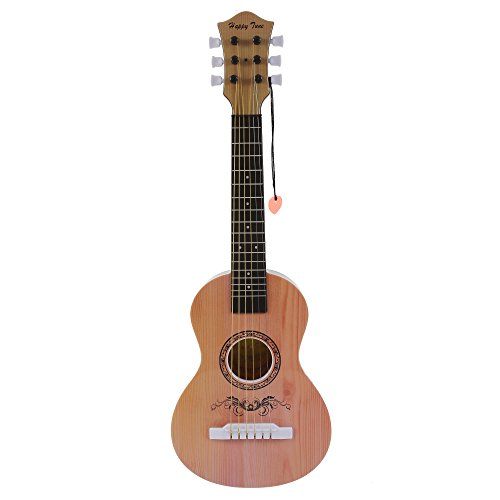 23″ Acoustic Guitar, Kids 6 String Toy Guitar – Realistic Steel Strings – Beginner Practice First Musical Instrument for Children, Toddlers (Natural)