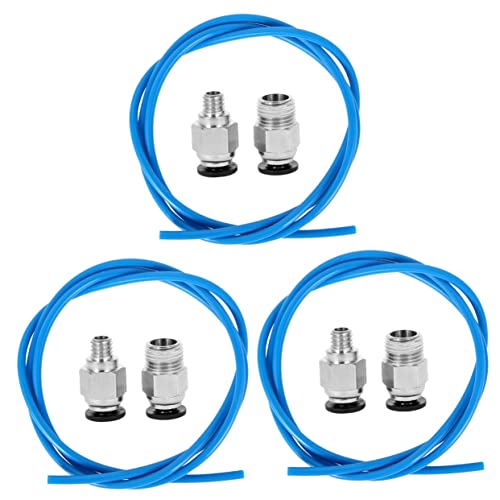 SOLUSTRE 3pcs Ptfe Bowden Tube Extruder Connector Pneumatic Tube Fitting for Printer