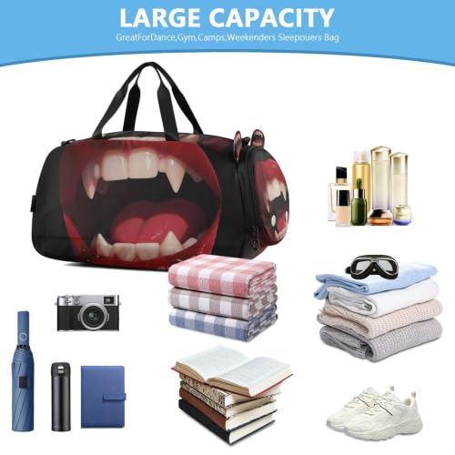 Bolsa de lona infantil ligera con compartimento para zapatos aislados y ropa seca 5