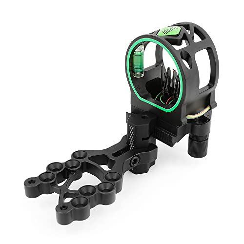 Zshjgjr 5Pin Bow Sight Black, Reversible Mount Design With Sight Light For Compound Bow Archery Hunting #TOP28