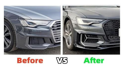 Calandre cache grille alvéolée de pare-chocs finition premium RS6 C8 - 5